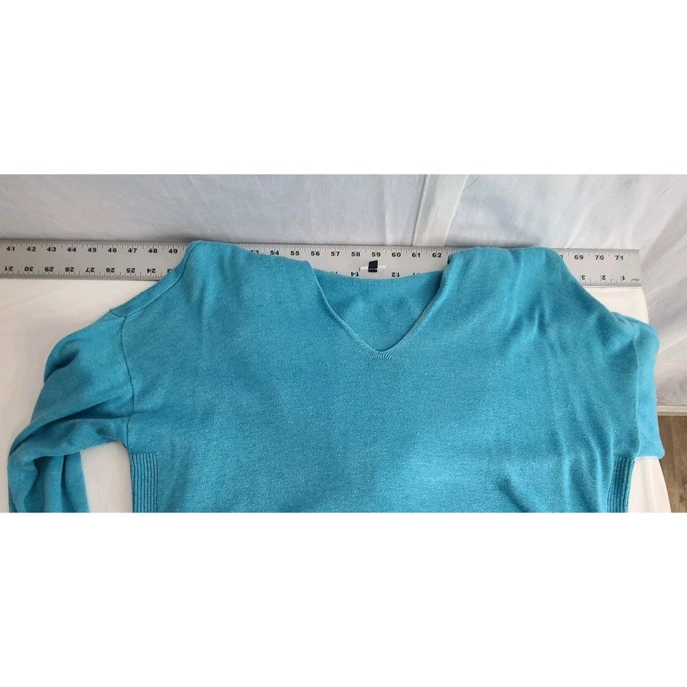 Cabi Hop To Hoodie Womens Large Turquoise Blue Sweater Pullover Style #5835 - Picture 3 of 8